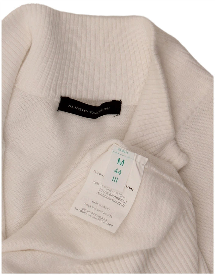 Damski sweter kardigan Sergio Tacchini IT 44 Średnia biała bawełna