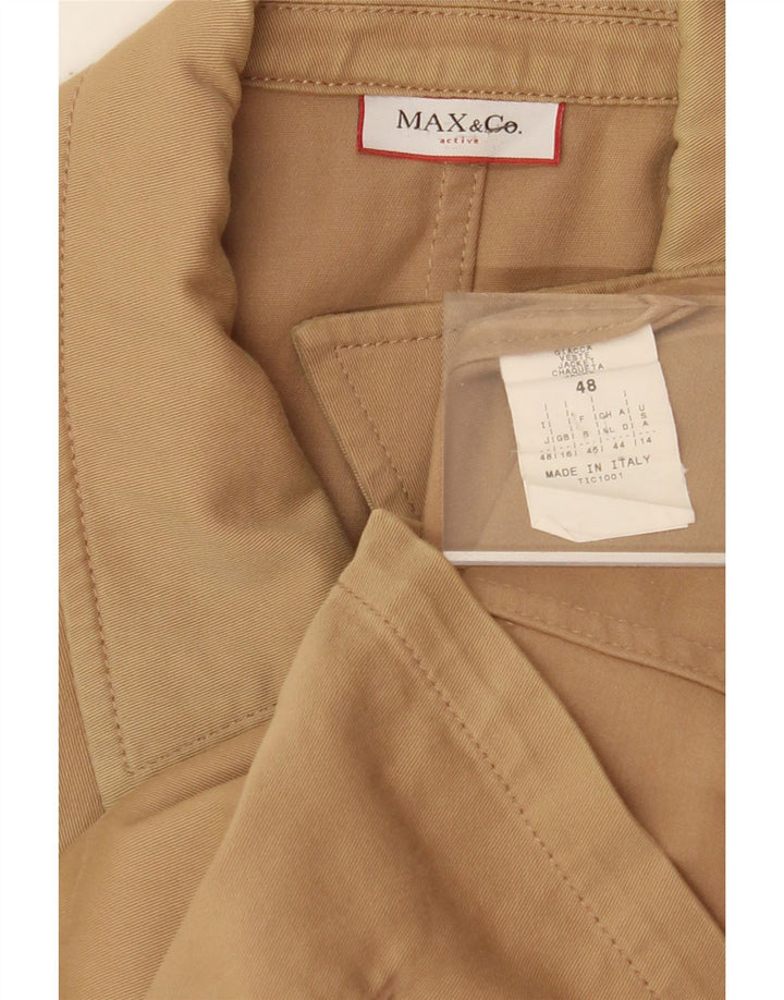 MAX & CO. Womens Bomber Jacket UK 16 Large Beige Vintage Max & Co. and Second-Hand Max & Co. from Messina Hembry 
