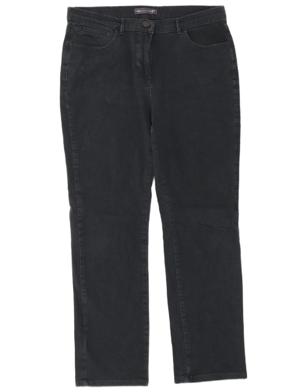 Marks & Spencer Damskie proste dżinsy UK 12 Medium W32 L29 Granatowa bawełna