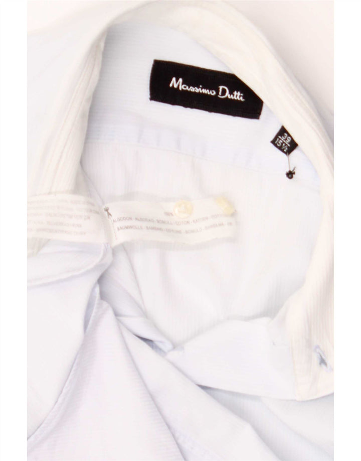 Męska koszula Massimo Dutti rozmiar 39 15 1/2 Średni niebieski bawełniany
