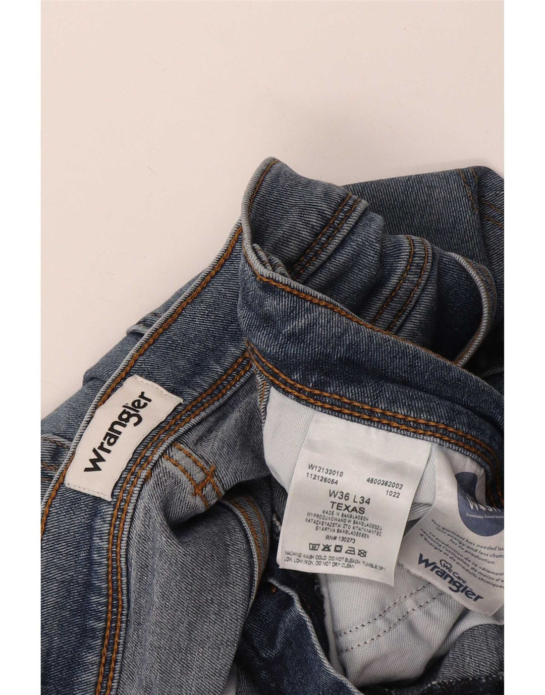 Męskie jeansy Wrangler Texas Straight W36 L34 Niebieskie, bawełniane
