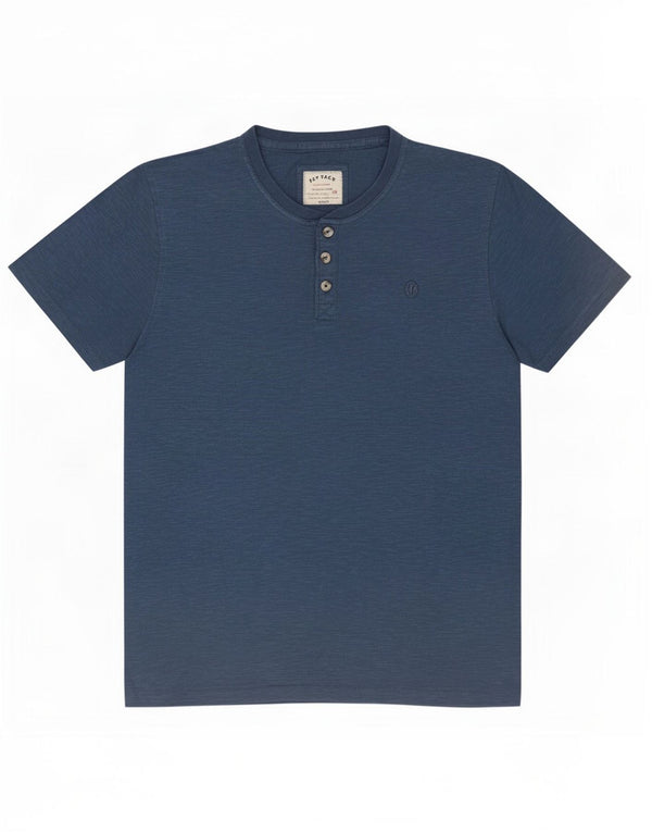 Fat Face Mens T-Shirt Top XL Blue Flecked Cotton