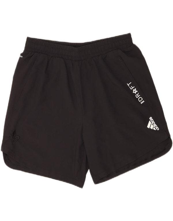 Męskie spodenki sportowe Adidas z grafiką, duże, czarne, poliestrowe