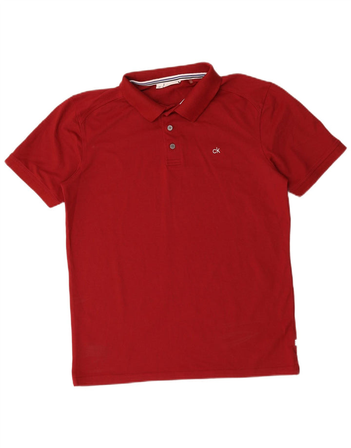 Męska koszulka polo do golfa Calvin Klein, kolor średni czerwony