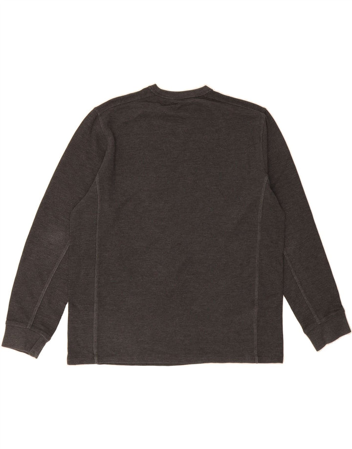 EDDIE BAUER Mens Top Long Sleeve XL Grey Cotton Vintage Eddie Bauer and Second-Hand Eddie Bauer from Messina Hembry 