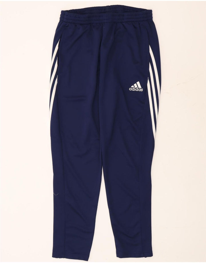 Męskie spodnie dresowe Adidas Climalite, duże, granatowe, z poliestru