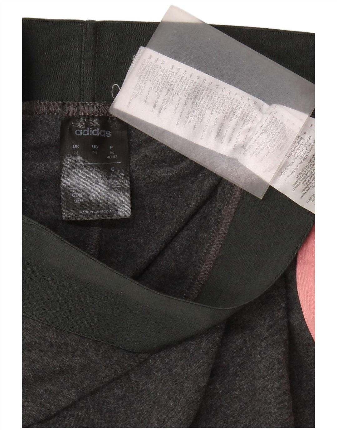 Damskie legginsy Adidas Crop UK 12/14 Średnioszare, bawełniane