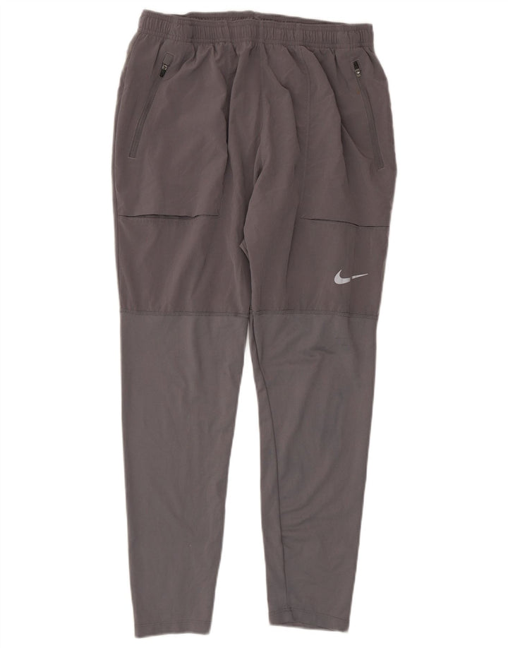 Męskie spodnie dresowe Nike Dri Fit, duże, szare, z poliestru