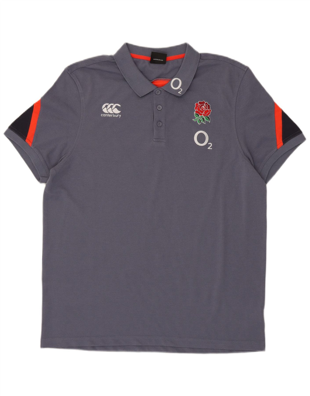 Męska koszulka polo CANTERBURY z grafiką XL, granatowa, z poliestru w blokach kolorów