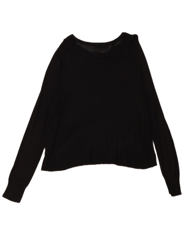 Damski sweter oversize z dekoltem w łódkę Zara UK 10 Small, czarna wiskoza