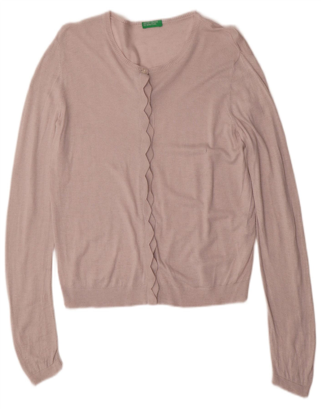 BENETTON Dziewczęcy sweter kardigan 11-12 lat 2XL Różowa wiskoza