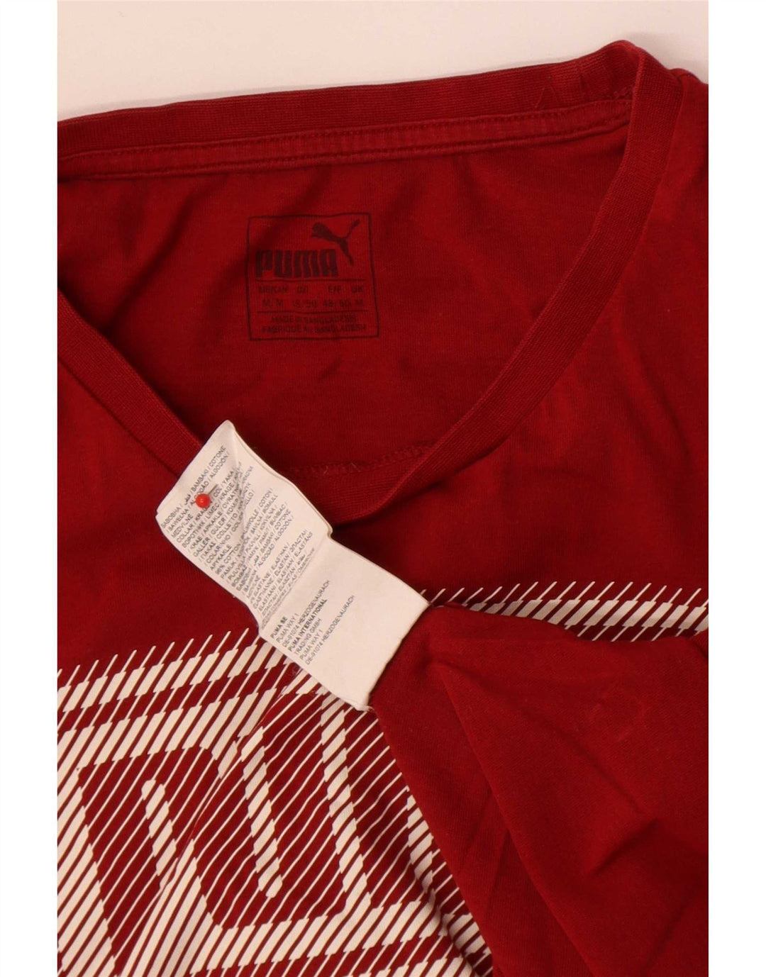 Męska koszulka z grafiką Puma, bawełniana, średnia czerwona