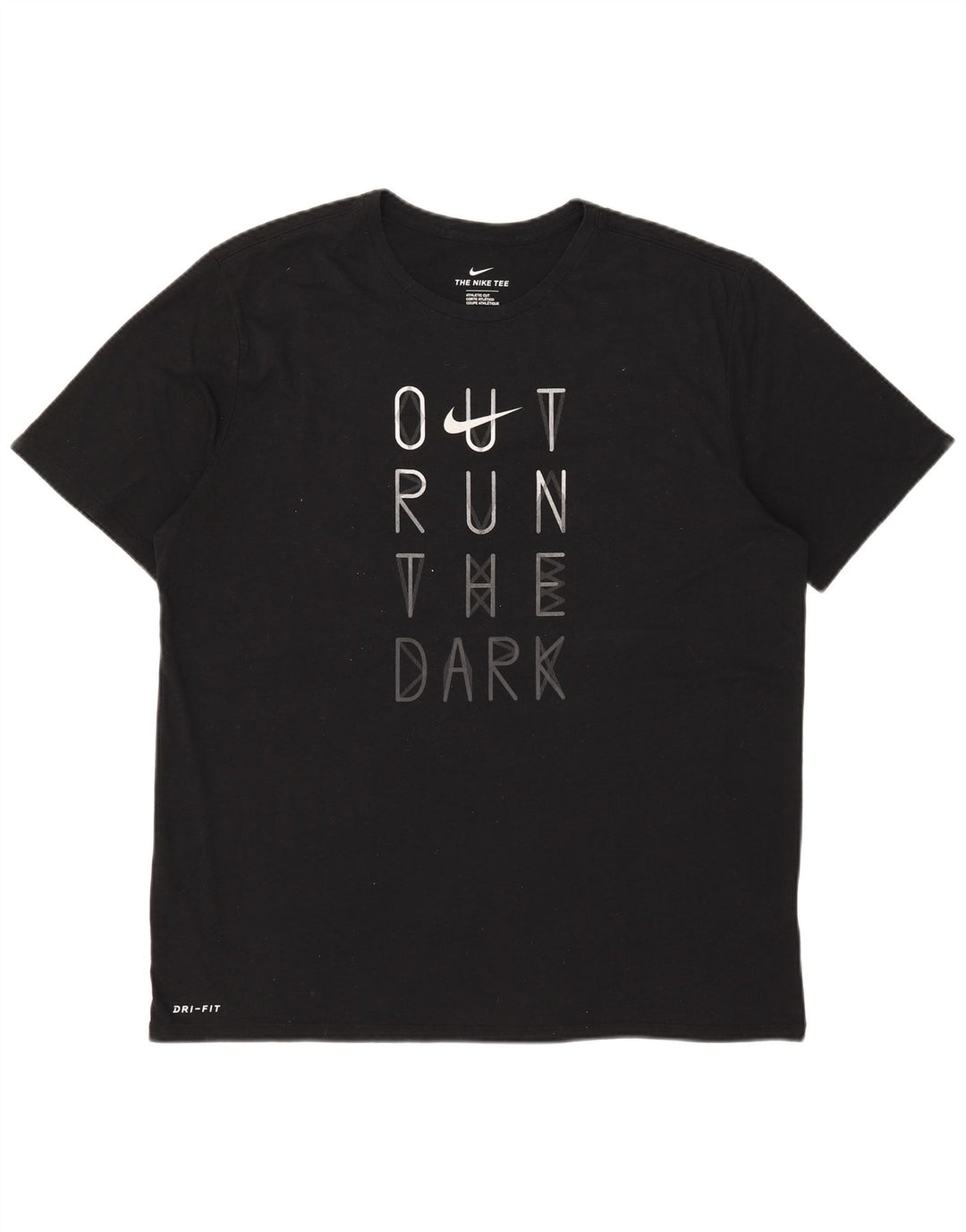 Męski T-shirt z grafiką Nike Dri Fit, XL, czarny, poliester