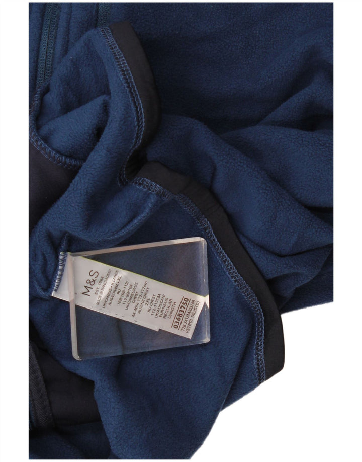 Męska kurtka polarowa Marks & Spencer UK 42 XL, granatowa, poliestrowa
