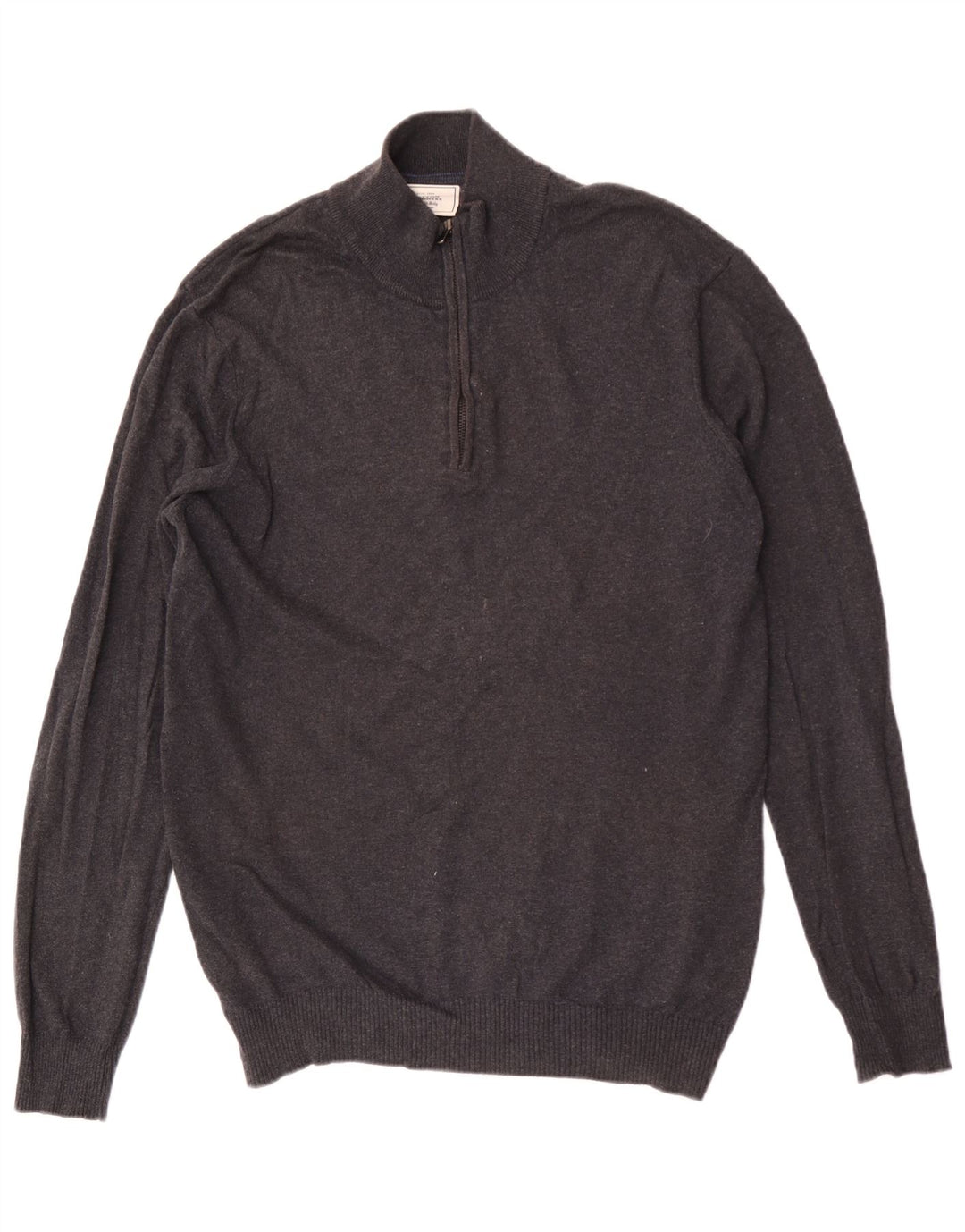Męski sweter z zamkiem błyskawicznym John Lewis XL, szary, bawełniany