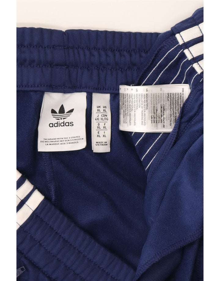 Męskie spodnie dresowe ADIDAS XL, granatowe, poliestrowe