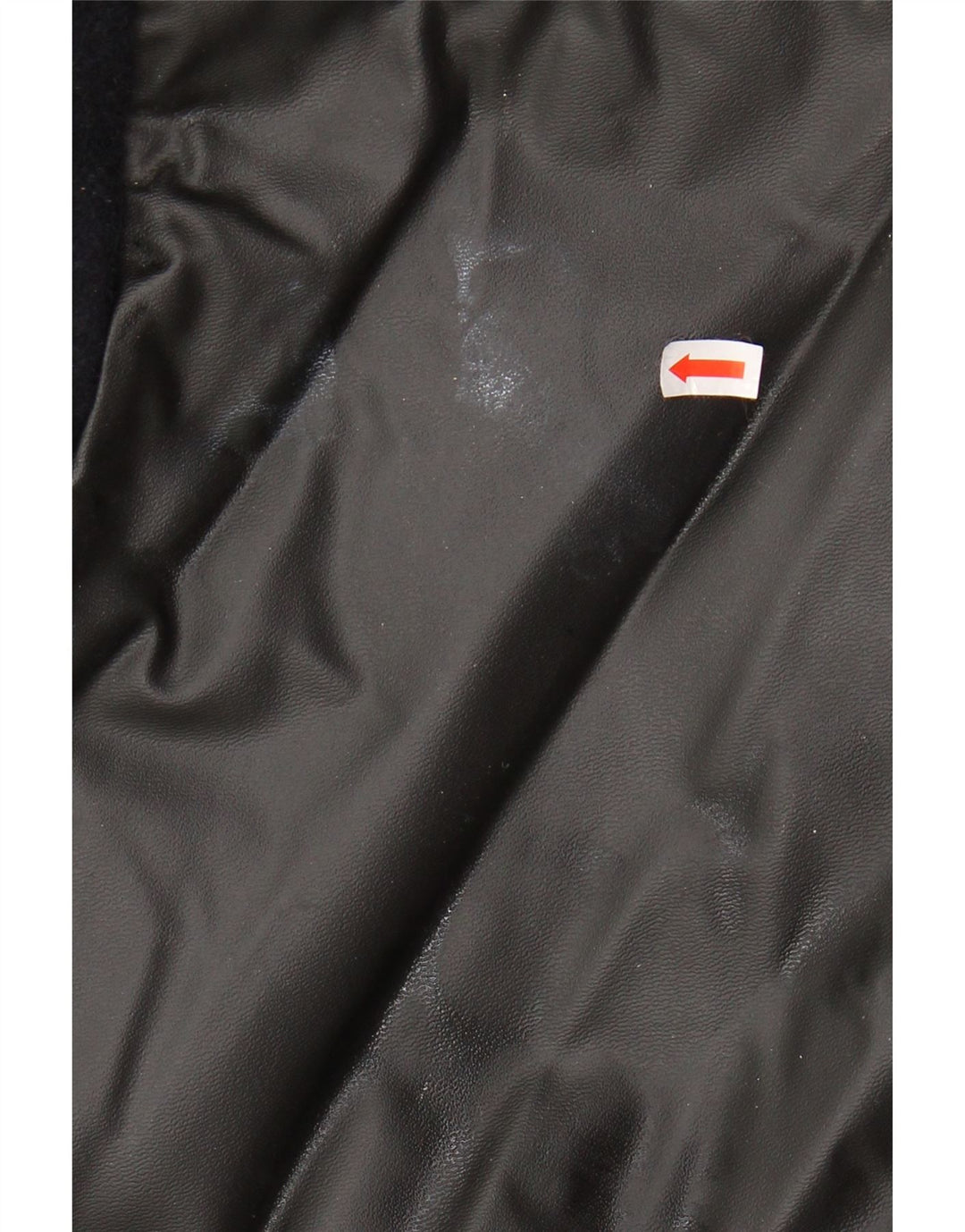 Męski płaszcz o luźnym kroju VINTAGE IT 44 XS Granatowa wełna w blokach kolorów