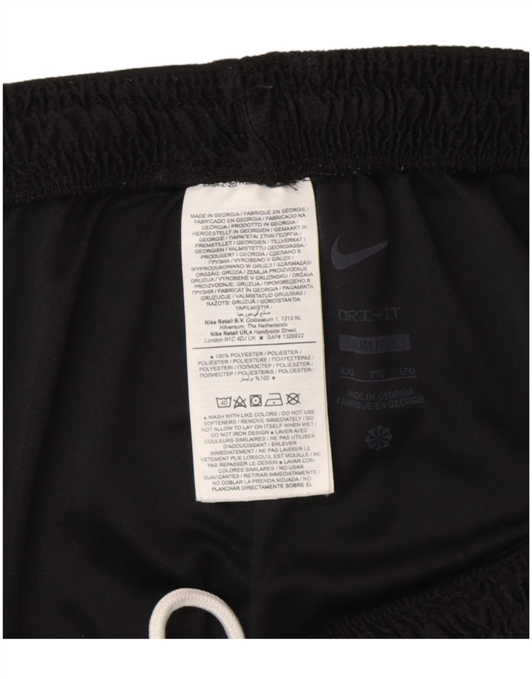 Męskie spodenki sportowe Nike Dri Fit Slim Fit 2XL, czarny poliester