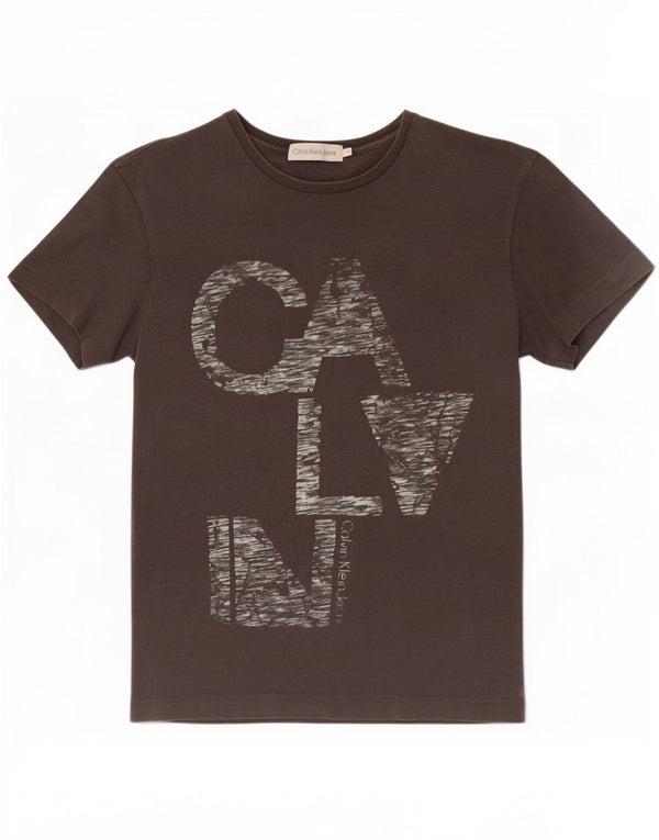 Damska koszulka graficzna Calvin Klein Jeans Top UK 10 Small Brown