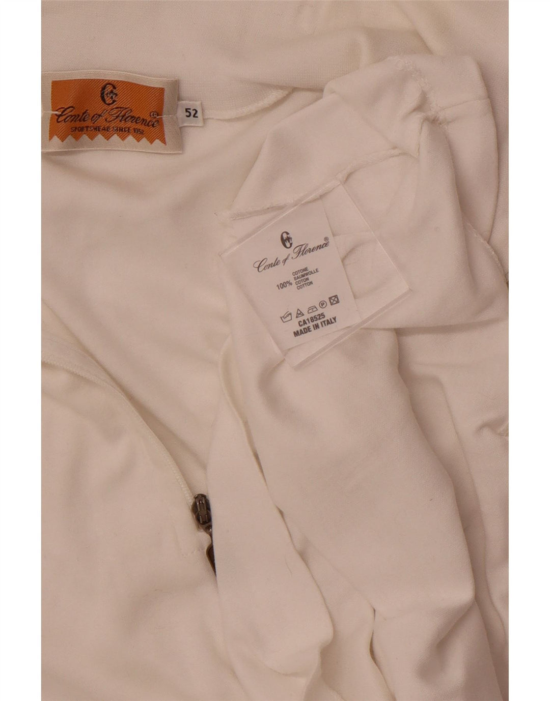 CONTE OF FLORENCE Damski dres z zamkiem błyskawicznym IT 52 2XL Biały