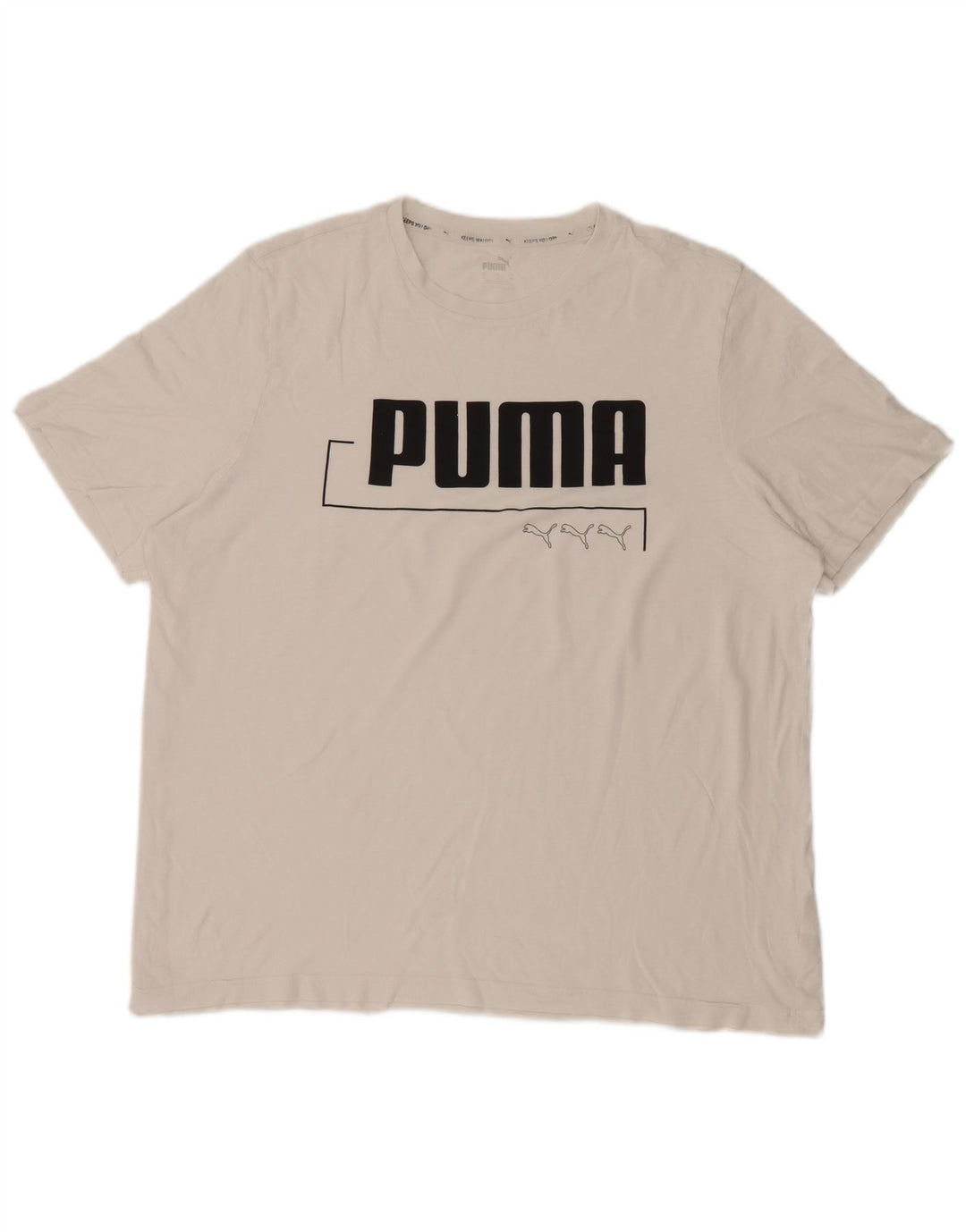 Męska koszulka z grafiką Puma, góra XL, biała bawełna