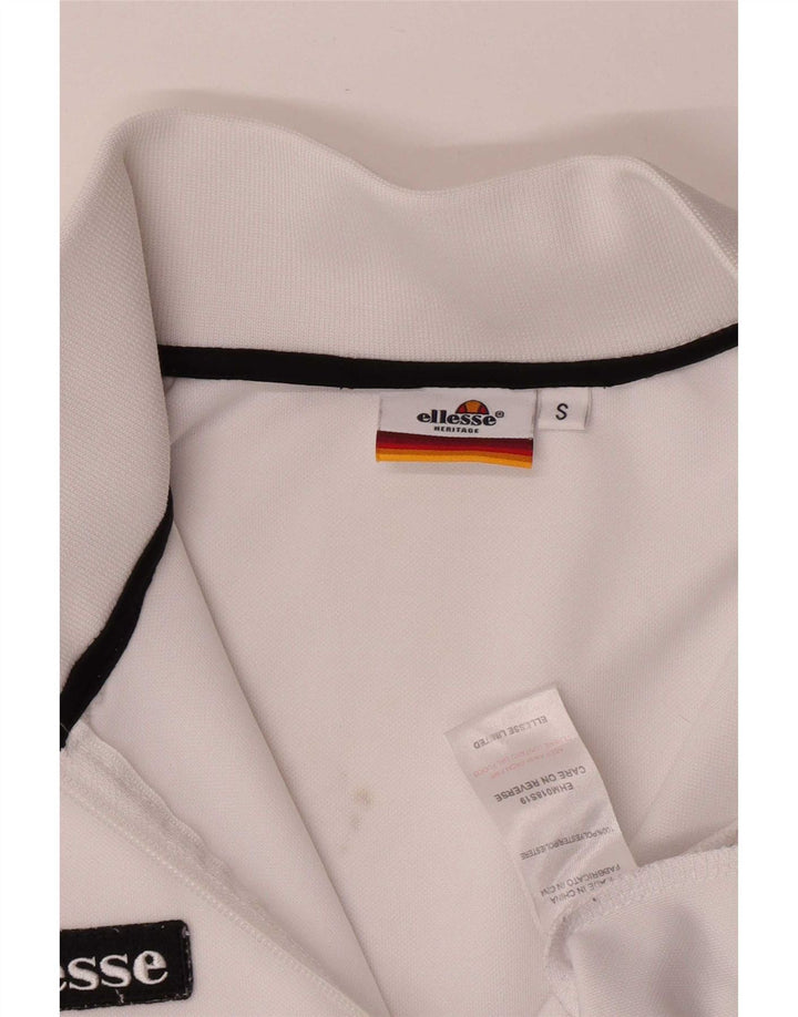 Męska kurtka dresowa Ellesse, mała, biała, poliestrowa, sportowa