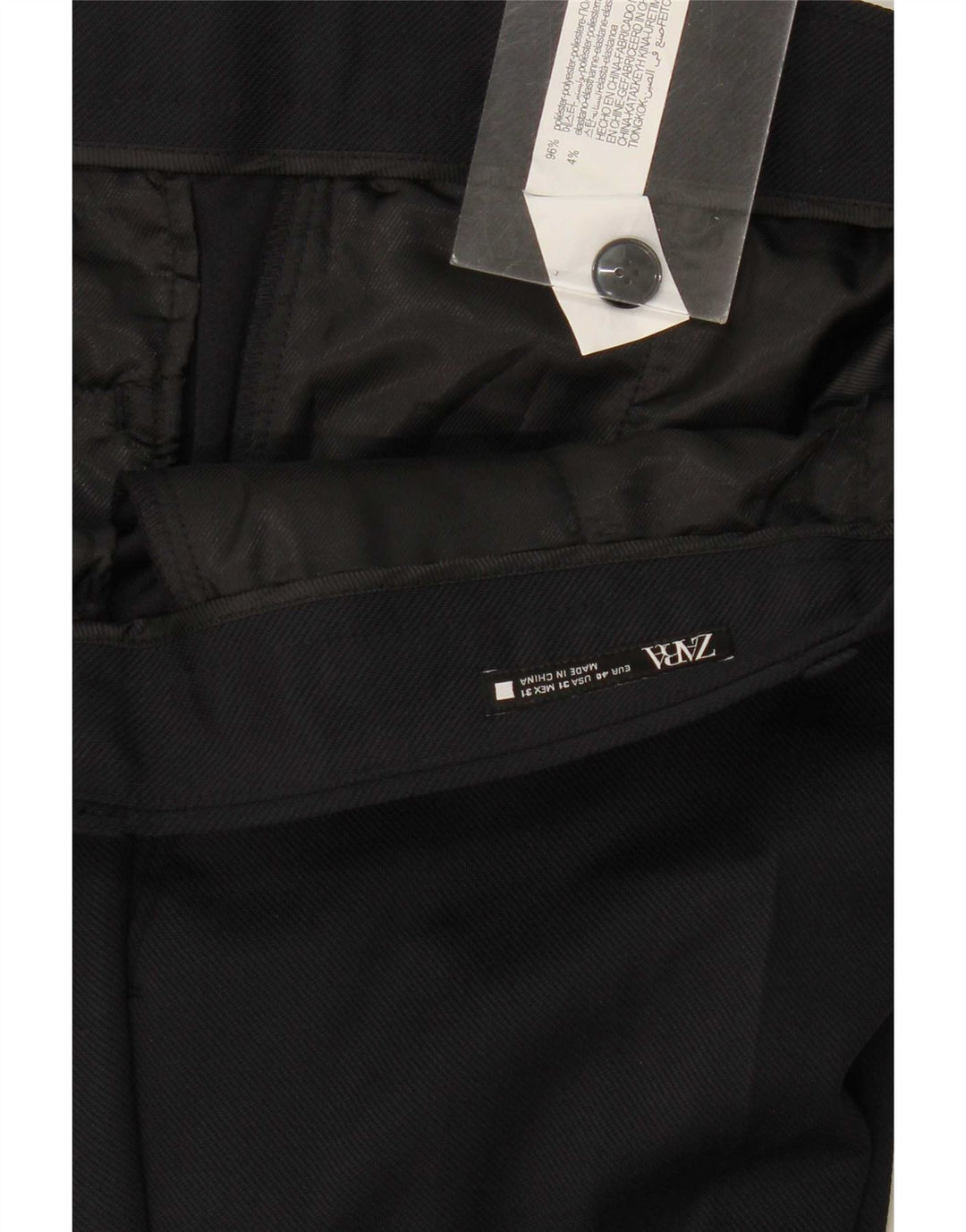 Męskie spodnie chino Zara EU 40 Medium W31 L29 Granatowy poliester