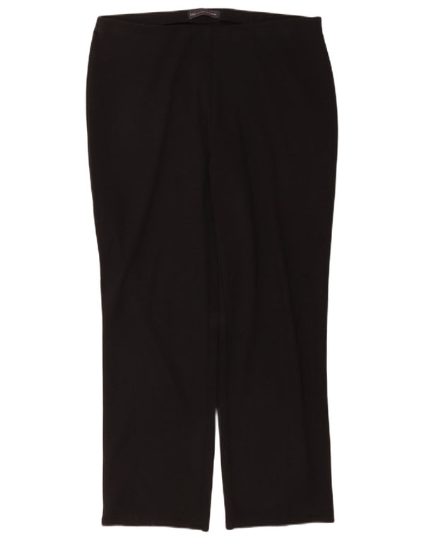 Marks & Spencer Damskie proste spodnie codzienne UK 14 duże W34 L28 czarne