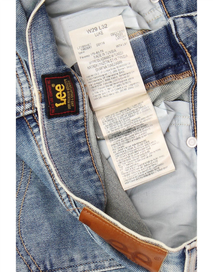 LEE Męskie jeansy Luke Skinny W29 L32 Niebieskie bawełniane