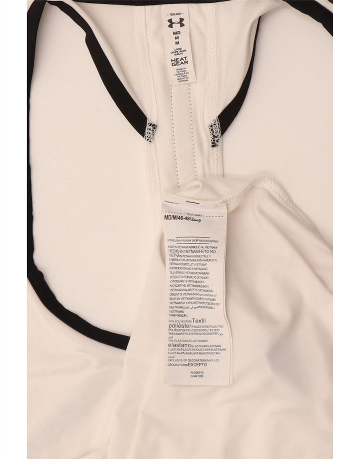 Damska kamizelka Under Armour Heat Gear Graphic Top UK 12 Średni biały poliester