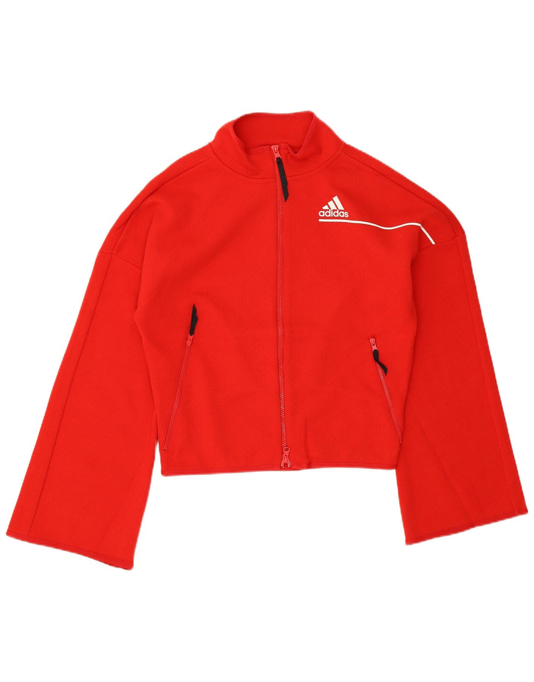 Damska bluza dresowa oversize ADIDAS UK 8/10 mała czerwona bawełniana