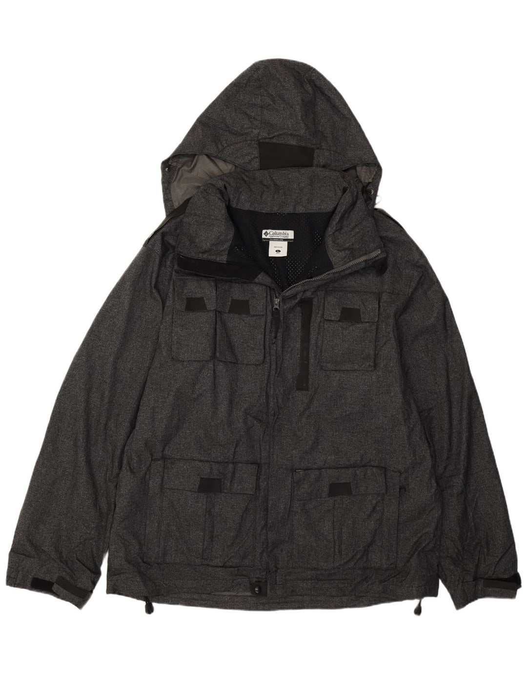 Męska kurtka z kapturem z kapturem Columbia UK 40, duża, szara, poliamidowa