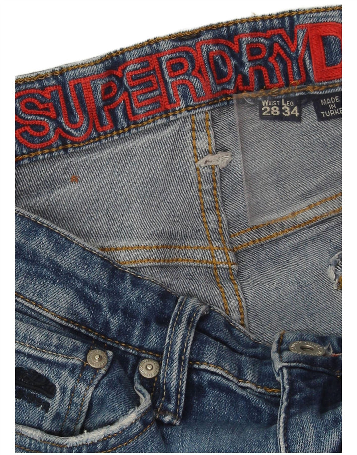 Damskie jeansy Skinny Superdry W28 L30 Niebieskie