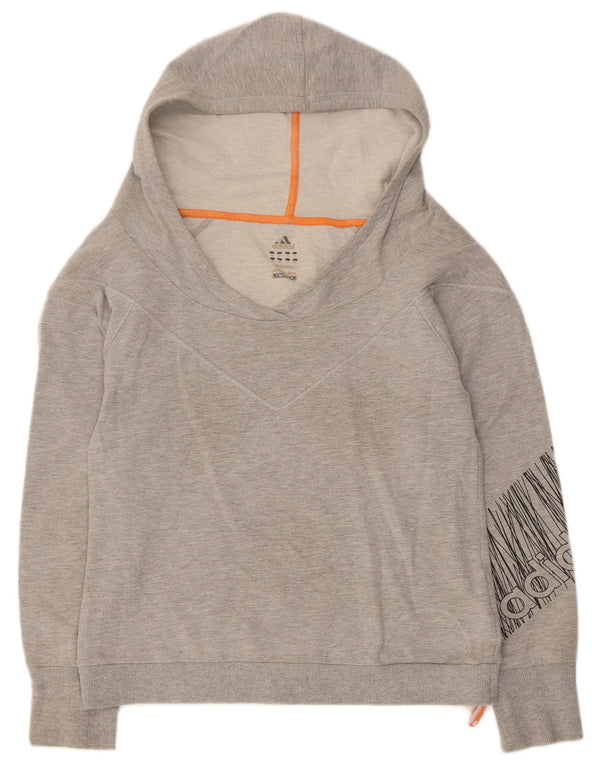 Damska bluza z kapturem Adidas Clima 365 Graphic UK 10 Small Grey Flecked