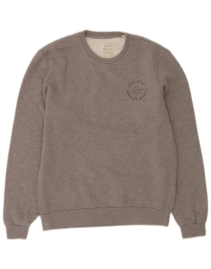 Męska bluza Jack Wills Sweter średnioszary, bawełniany w cętki
