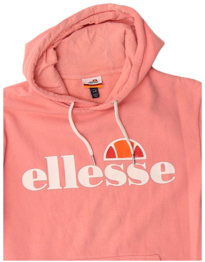 Damski sweter z kapturem ELLESSE UK 6 XS, różowy, bawełniany