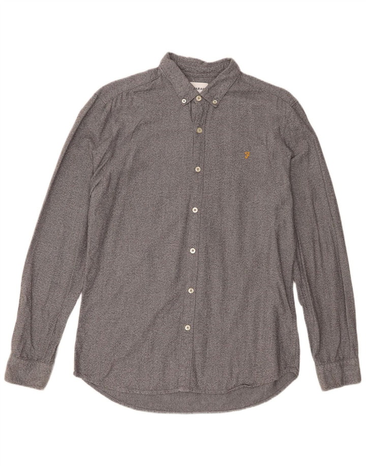 Koszula męska Farah Slim Fit, duża, szara, bawełniana