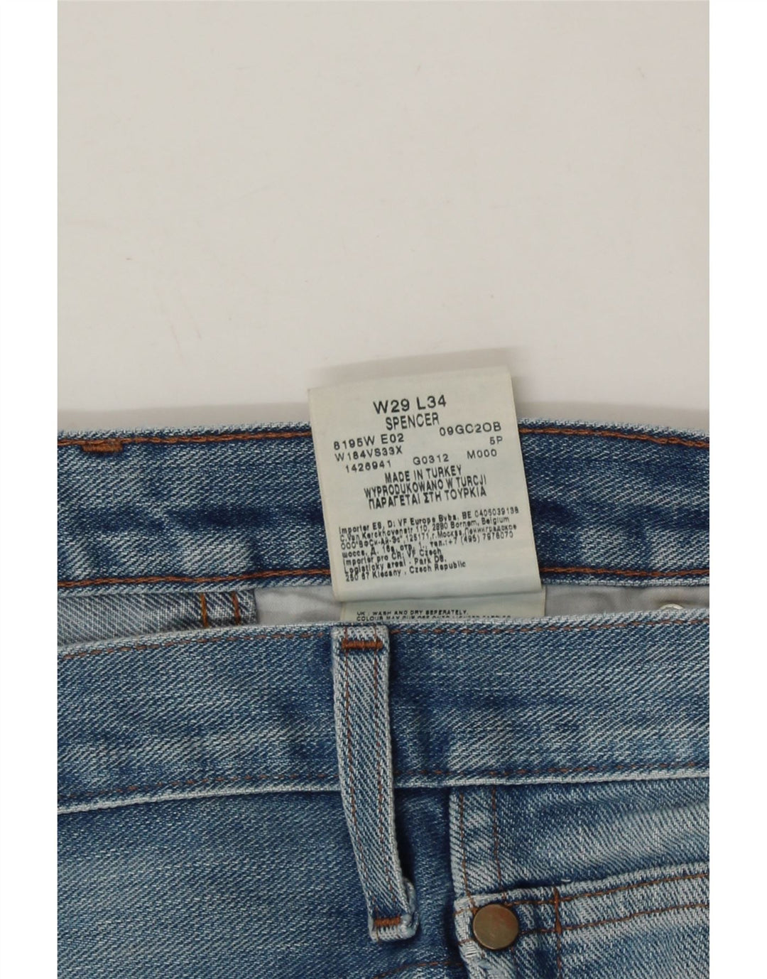 WRANGLER Mens Spencer Straight Jeans W29 L31  Blue Cotton Vintage Wrangler and Second-Hand Wrangler from Messina Hembry 