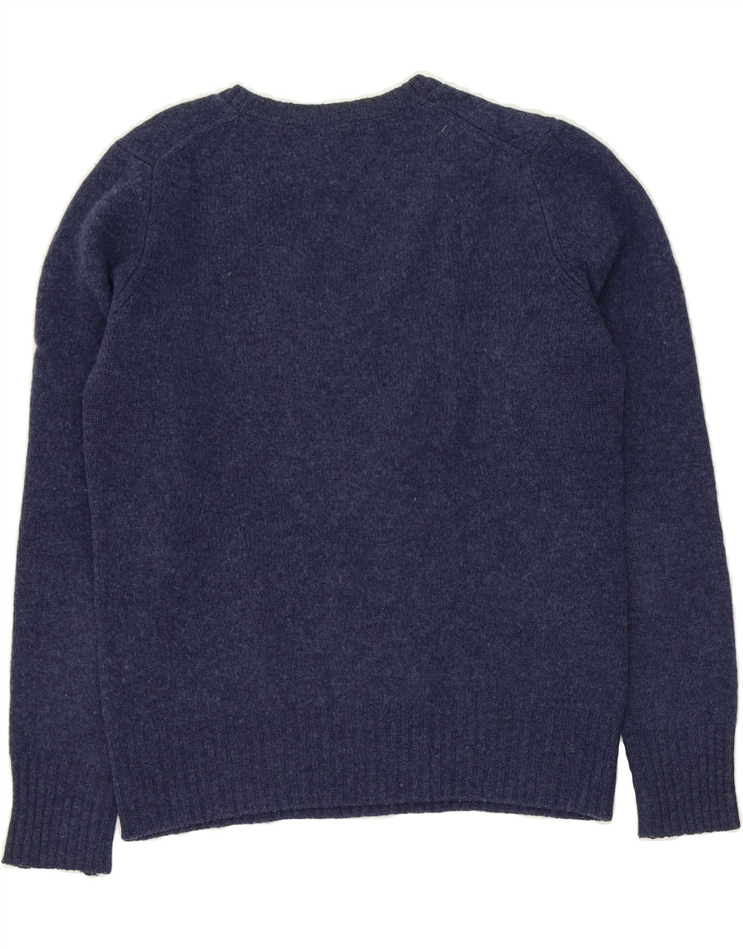 BENETTON Womens V-Neck Jumper Sweater UK 12 Medium Navy Blue Wool Vintage Benetton and Second-Hand Benetton from Messina Hembry 
