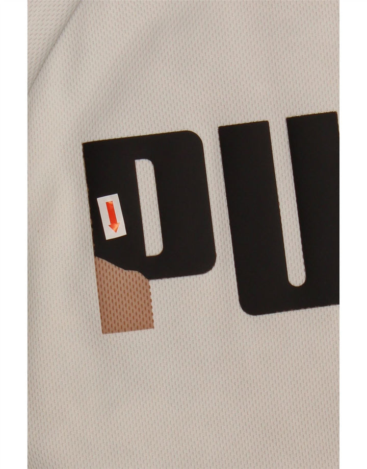 Męska kurtka dresowa Puma z grafiką, duża, biała, poliestrowa