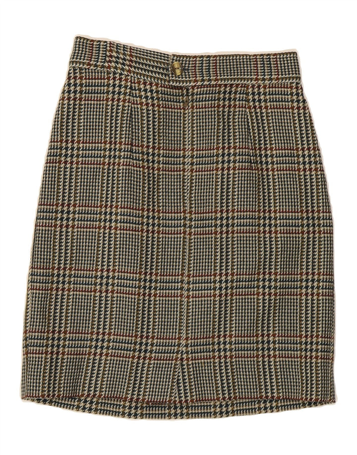 VINTAGE Womens Pencil Skirt W26 Small Multicoloured Check Vintage Vintage and Second-Hand Vintage from Messina Hembry 