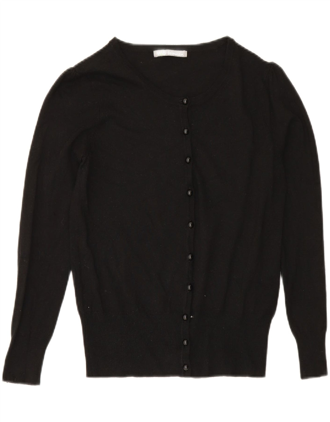 Marks & Spencer Damski sweter kardigan UK 10 Small, czarna wiskoza