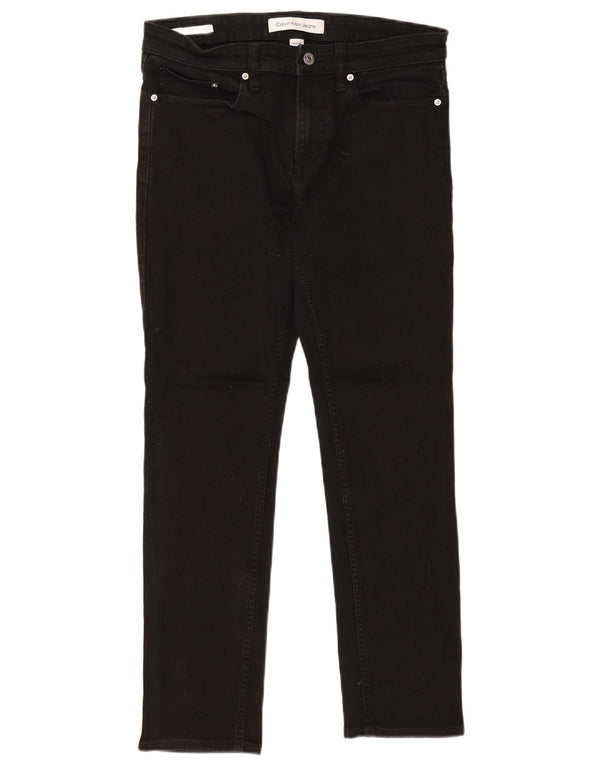 Calvin Klein Mens Slim Jeans W31 L30 Black Cotton