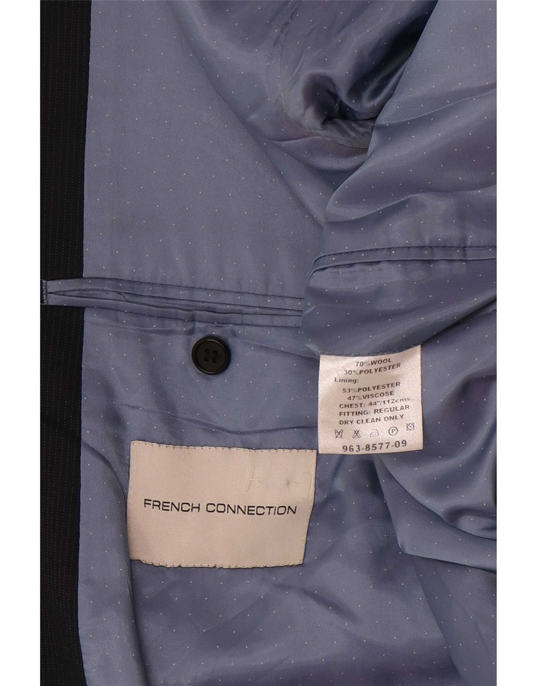 Męska marynarka zapinana na 2 guziki French Connection UK 44 2XL Granatowa wełna
