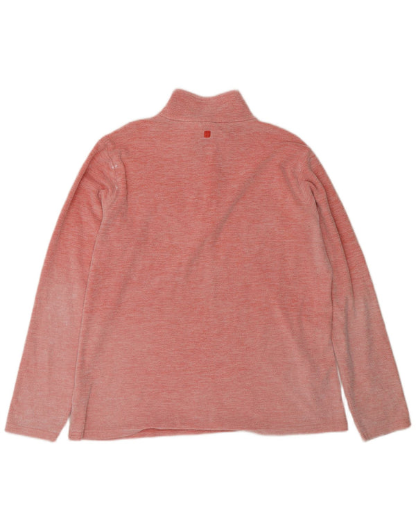 Mountain Warehouse Womens Zip Neck Fleece Jumper UK 18 XL Pink Polyester