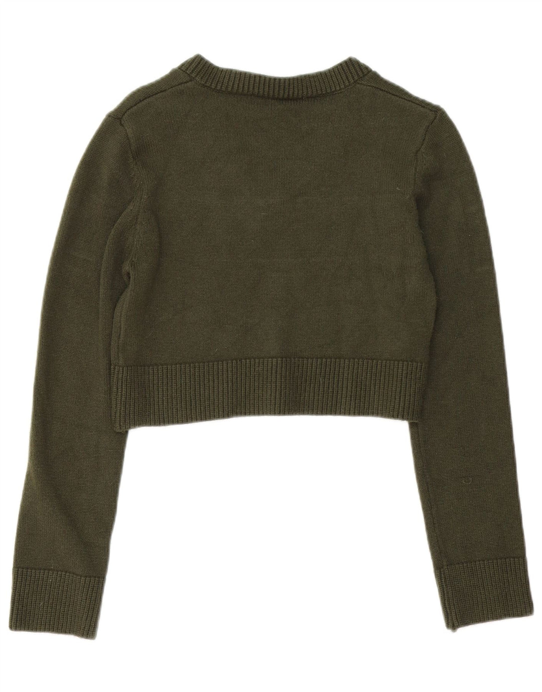 Sweter damski Zara Crop Jumper UK 12 Średni zielony wiskoza