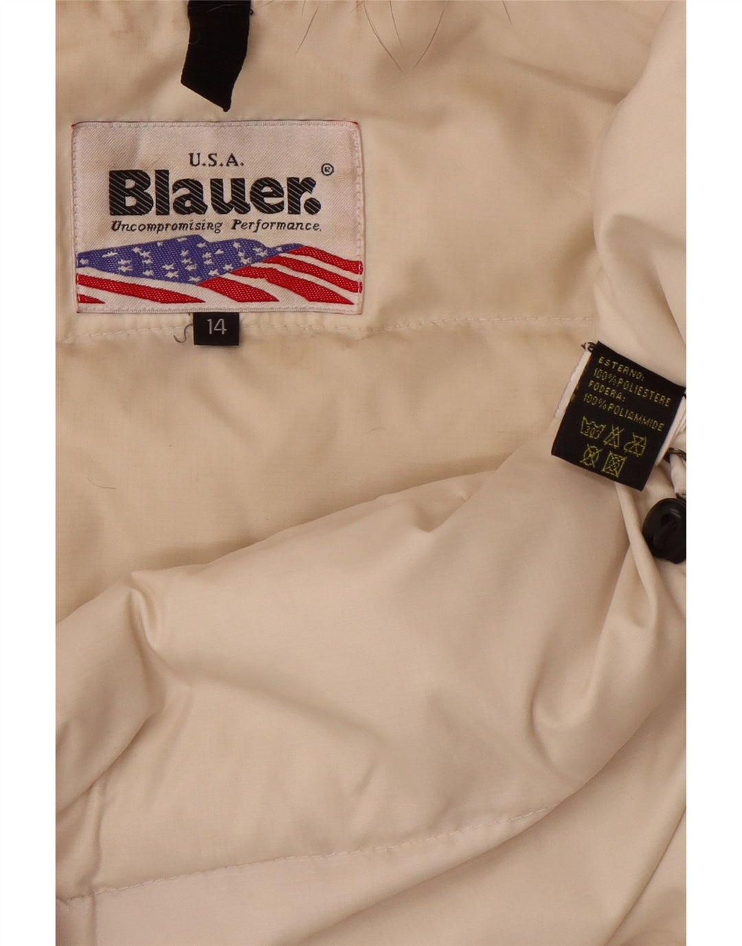 BLAUER Girls Hooded Padded Jacket 13-14 Years Pink Polyester Vintage Blauer and Second-Hand Blauer from Messina Hembry 