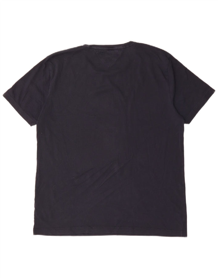 Męska koszulka z grafiką Tommy Hilfiger Top 3XL, granatowa, bawełniana