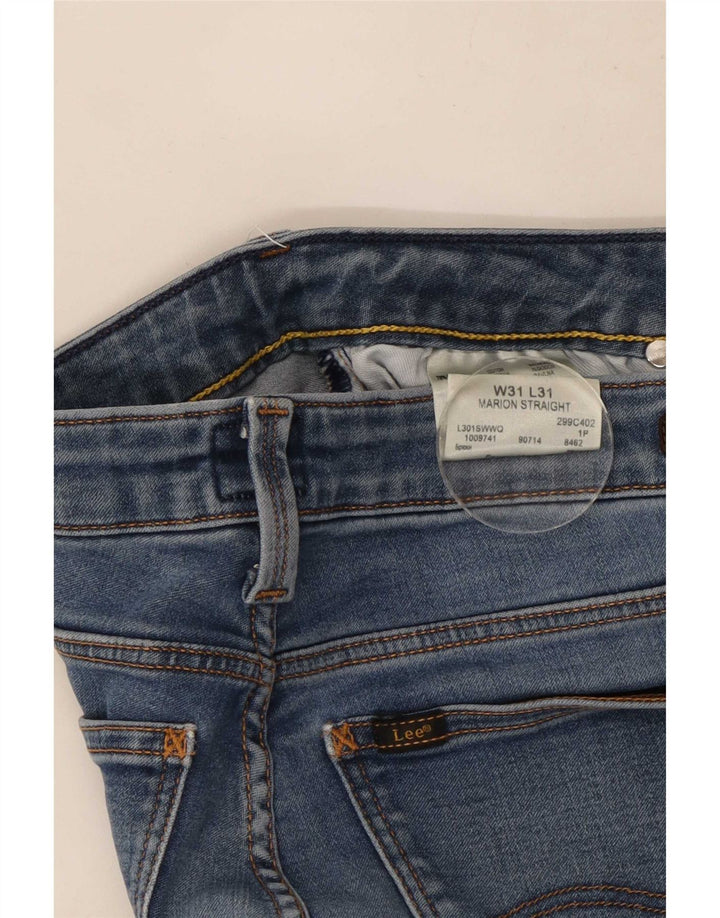 Damskie jeansy Lee Marion Straight W31 L31 Niebieskie bawełniane