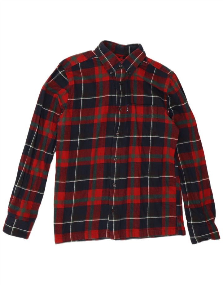 Koszula flanelowa męska Ben Sherman, mała, bawełniana w granatową kratkę